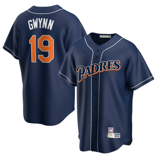 S.Diego Padres #19 Tony Gwynn Player Navy Replica Bseball product image 1