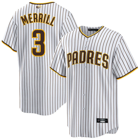 S.Diego Padres #3 Jackson Merrill Player White Replica Home product image 1
