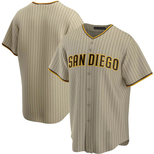 S.Diego Padres Blank Player Tan Replica Baseball Jerseys product image 1