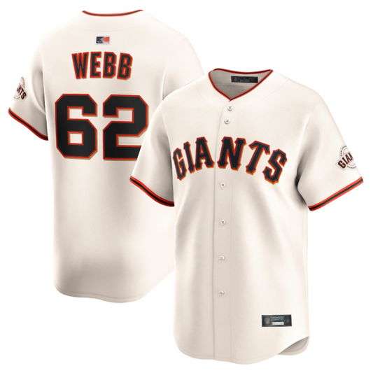 S.Francisco Giants #62 Logan Webb Player Cream Home Limited product image 1
