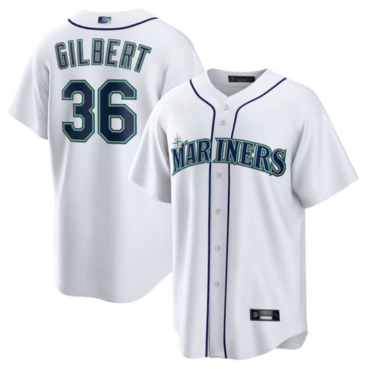 S.Mariners #36 Logan Gilbert Player White Home Replica product image 1