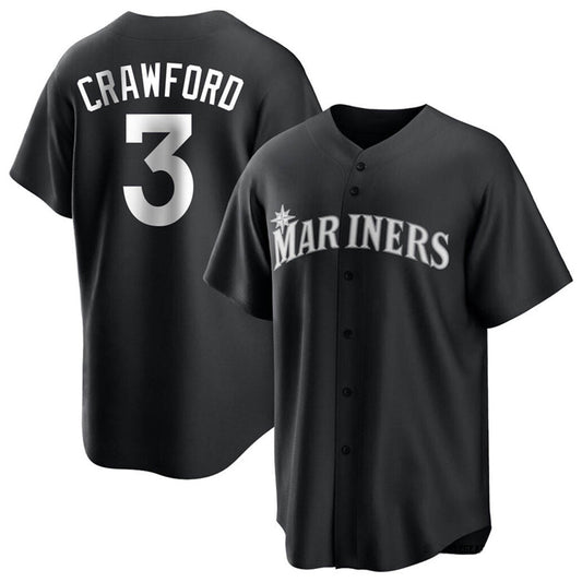 S.Mariners #3 J.P. Crawford Player Black Home Replica product image 1