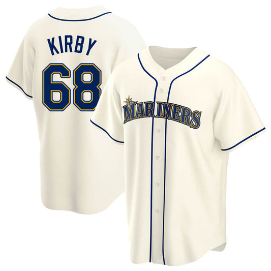 S.Mariners #68 George Kirby Player Cream Home Replica product image 1