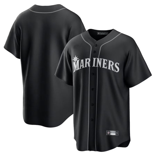 S.Mariners Blank Player Black Lights Out Replica Baseball product image 1