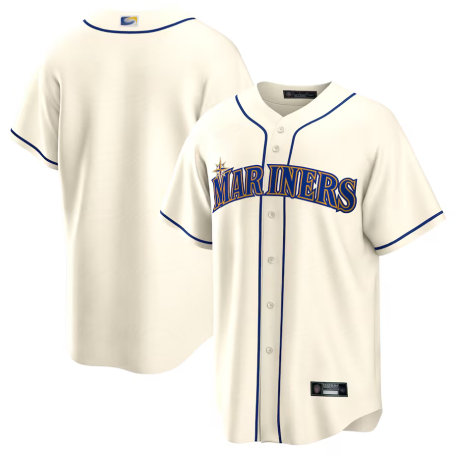 S.Mariners Blank Player Cream Replica Team Baseball Jerseys product image 1
