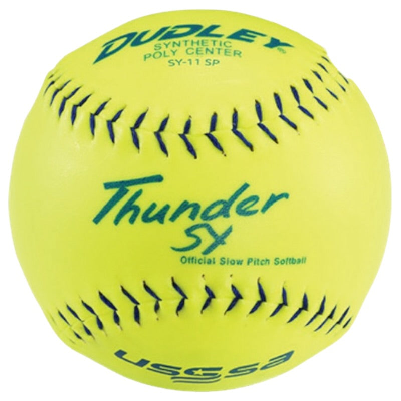 Dudley Thunder SY USSSA 11" Slowpitch Softballs 4U542Y product image 1, provided for visual reference and product detail