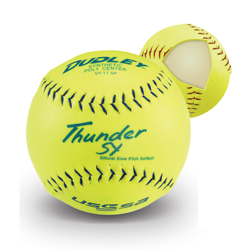Dudley Thunder SY USSSA 11" Slowpitch Softballs 4U542Y product image 2, provided for visual reference and product detail
