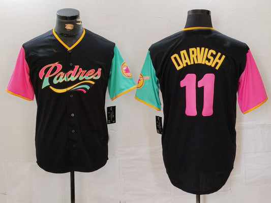 S.Diego Padres #11 Yu Darvish Player Game Jersey Black product image 1