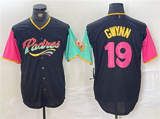 S.Diego Padres #19 Tony Gwynn Player Black City Connect product image 1