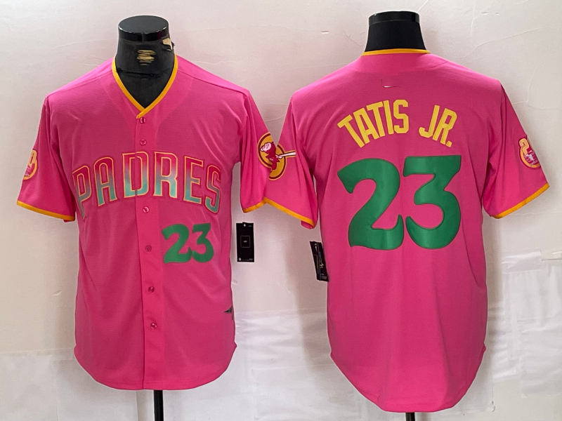 S.Diego Padres #23 Fernando Tatis Jr. Player Pink Cool Base product image 1