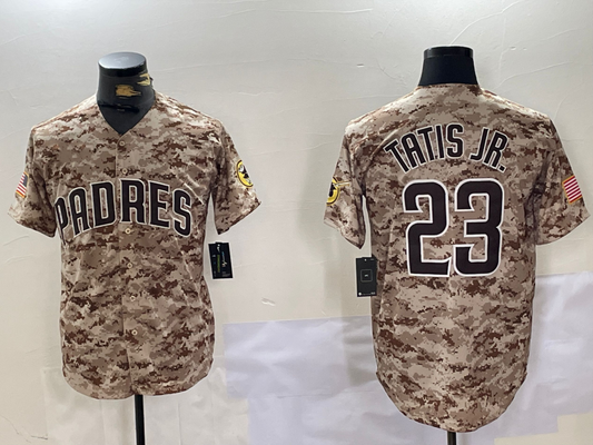 S.Diego Padres #23 Fernando Tatis Jr Camo Stitched Cool product image 1