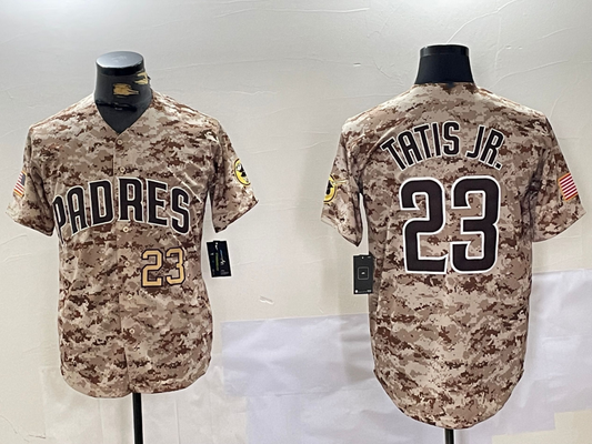 S.Diego Padres #23 Fernando Tatis Jr Camo Stitched Cool product image 1
