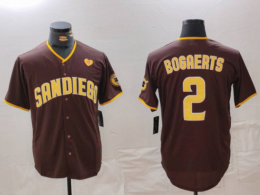S.Diego Padres #2 Xander Bogaerts Brown Player Jersey With product image 1