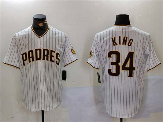 S.Diego Padres #34 Michael King White Game Jersey Cool Base product image 1