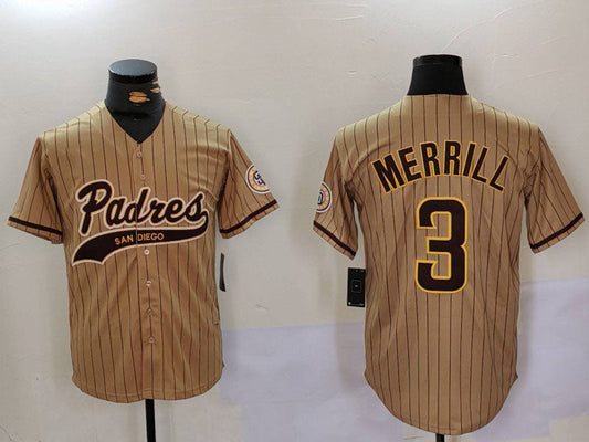 S.Diego Padres #3 Jackson Merrill Cool Base Stitched product image 1