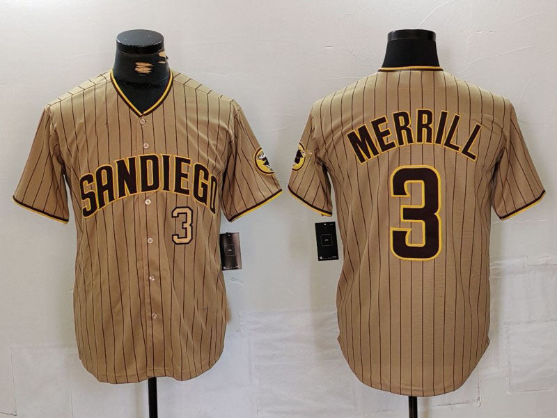 S.Diego Padres #3 Jackson Merrill Player Game Jersey Cool product image 1