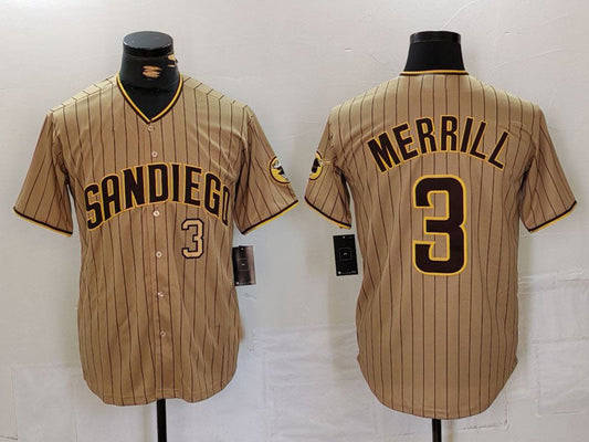 S.Diego Padres #3 Jackson Merrill Player Game Jersey Cool product image 1