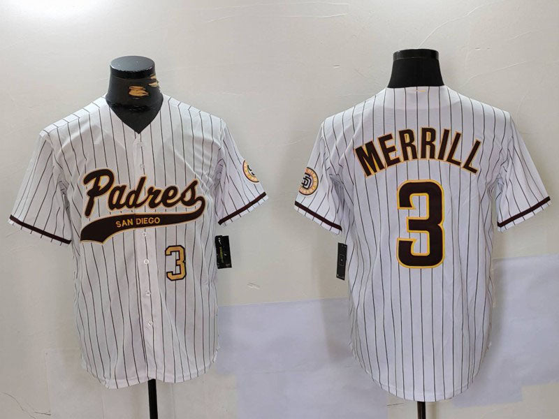 S.Diego Padres #3 Jackson Merrill White Player Cool Base product image 1