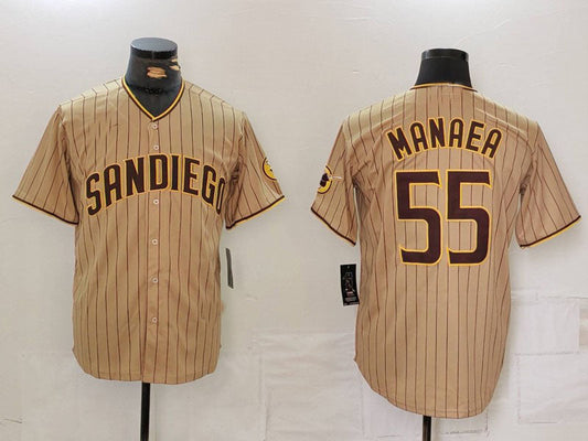 S.Diego Padres #55 Sean Manaea Player Jersey Khaki Cool product image 1