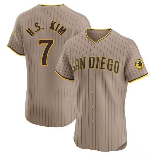S.Diego Padres #7 Ha Seong Kim White Stitched Cool Base product image 1