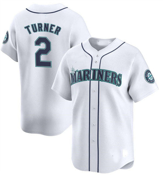 S.Mariners #2 Justin Turner White Limited Stitched Baseball product image 1