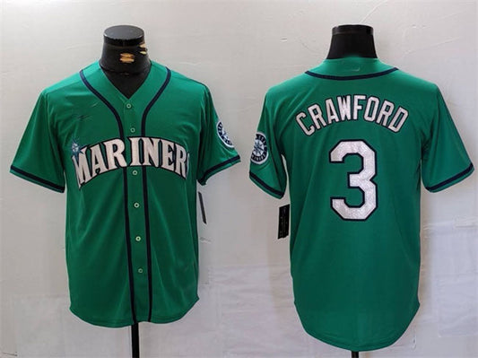 S.Mariners #3 J.P. Crawford Player Aqua Cool Base Stitched product image 1
