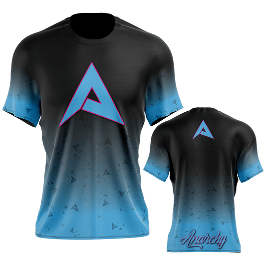 Anarchy Bat Company Short Sleeve Shirt - Black/Carolina Fade product image 1, provided for visual reference and product