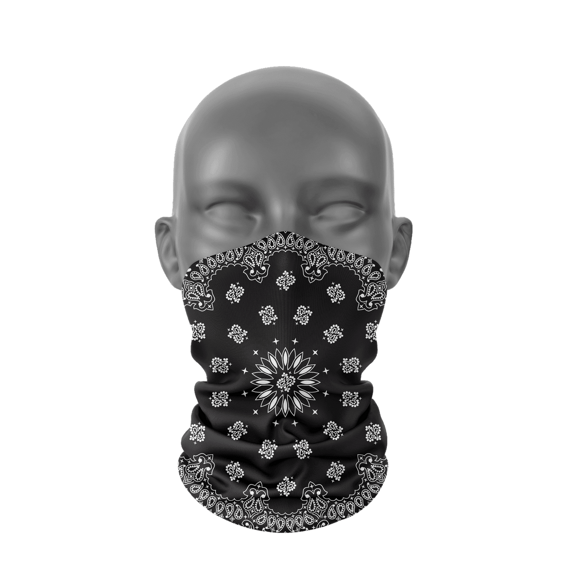 Black Bandana Gaiter product image 1, provided for visual reference and product detail review