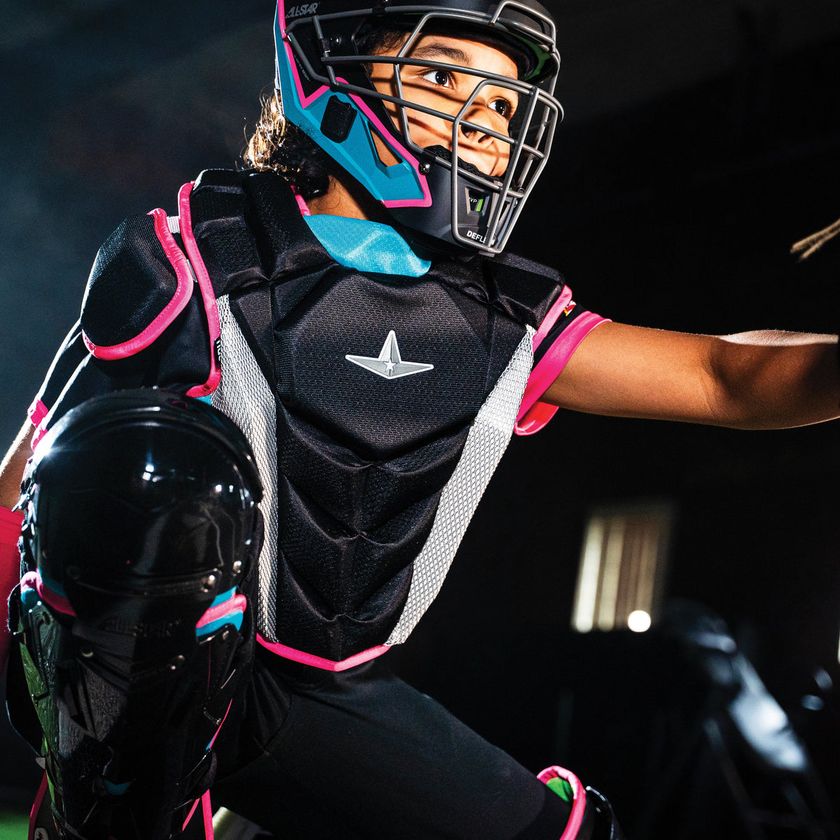 All-Star MVP-Pro Short Fuse Series Catchers Set - Miami Nights (Adult/Intermediate/Youth) product image 2, provided for