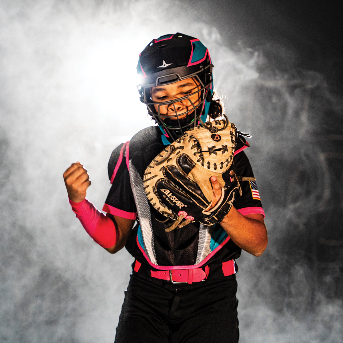 All-Star MVP-Pro Short Fuse Series Catchers Set - Miami Nights (Adult/Intermediate/Youth) product image 4, provided for