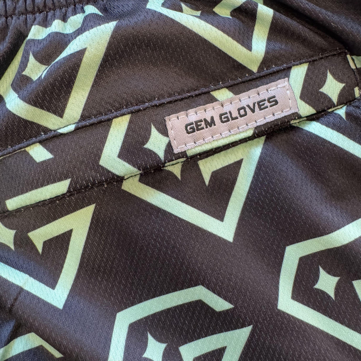 Gem Gloves Mesh Shorts - Diamond Drip - Black/Mint product image 5, provided for visual reference and product detail review