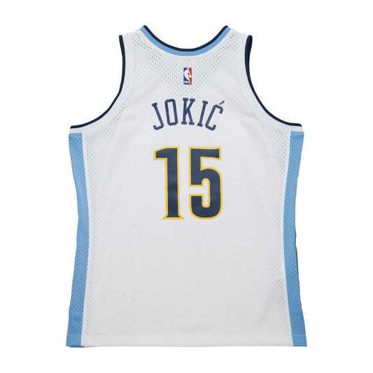 #15 Nikola Jokic 2016-17 Nuggets White Swingman Jersey product image 1, provided for visual reference and product detail