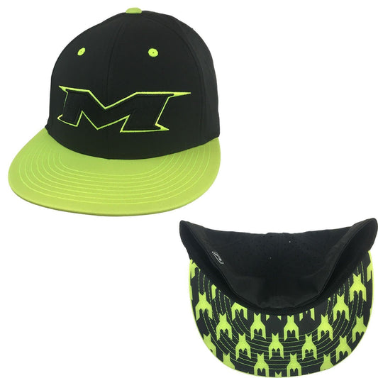Miken Hat by Richardson (PTS30) Black/Volt Houndstooth Brim product image 1, provided for visual reference and product