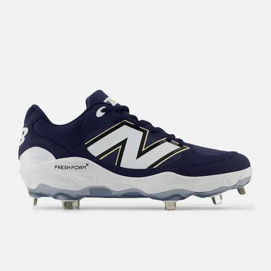 New Balance Men Fresh Foam X 3000 v7 Metal Baseball Cleats - Navy - L3000TN7 product image 1, provided for visual reference