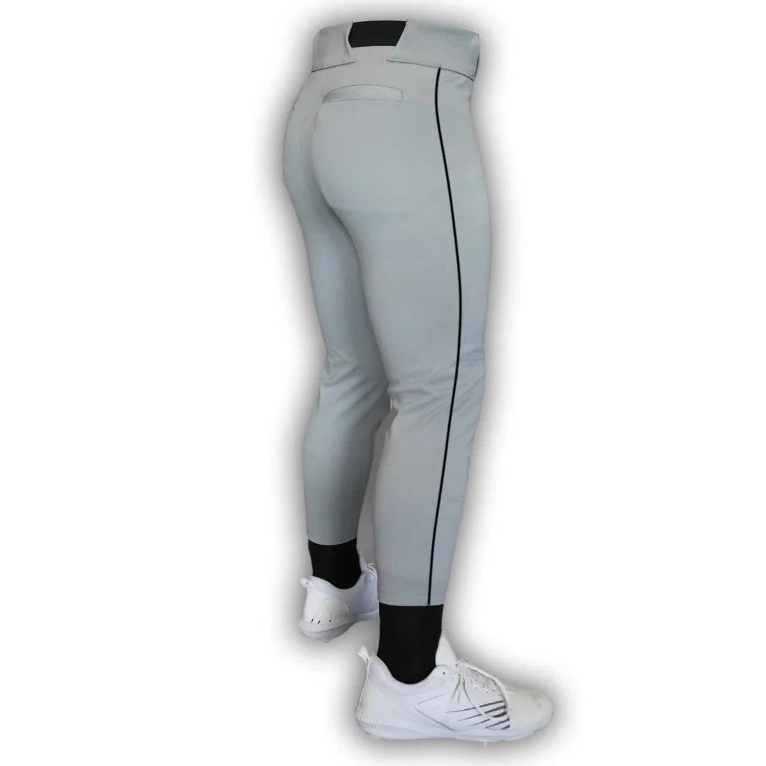 Original Dirty Mids - Piped Collection Baseball Pants (Grey) product image 3, provided for visual reference and product