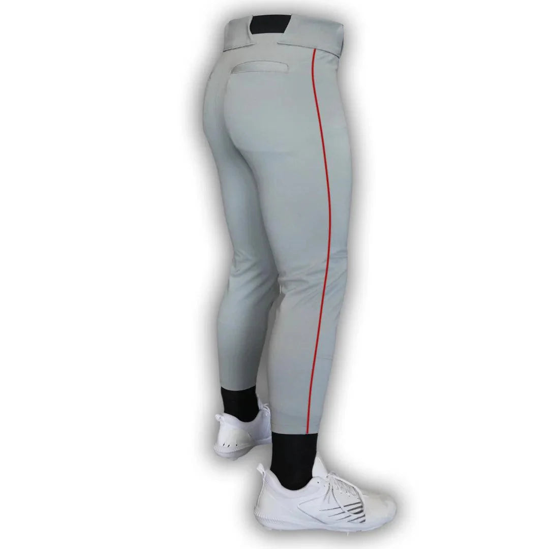 Original Dirty Mids - Piped Collection Baseball Pants (Grey) product image 7, provided for visual reference and product