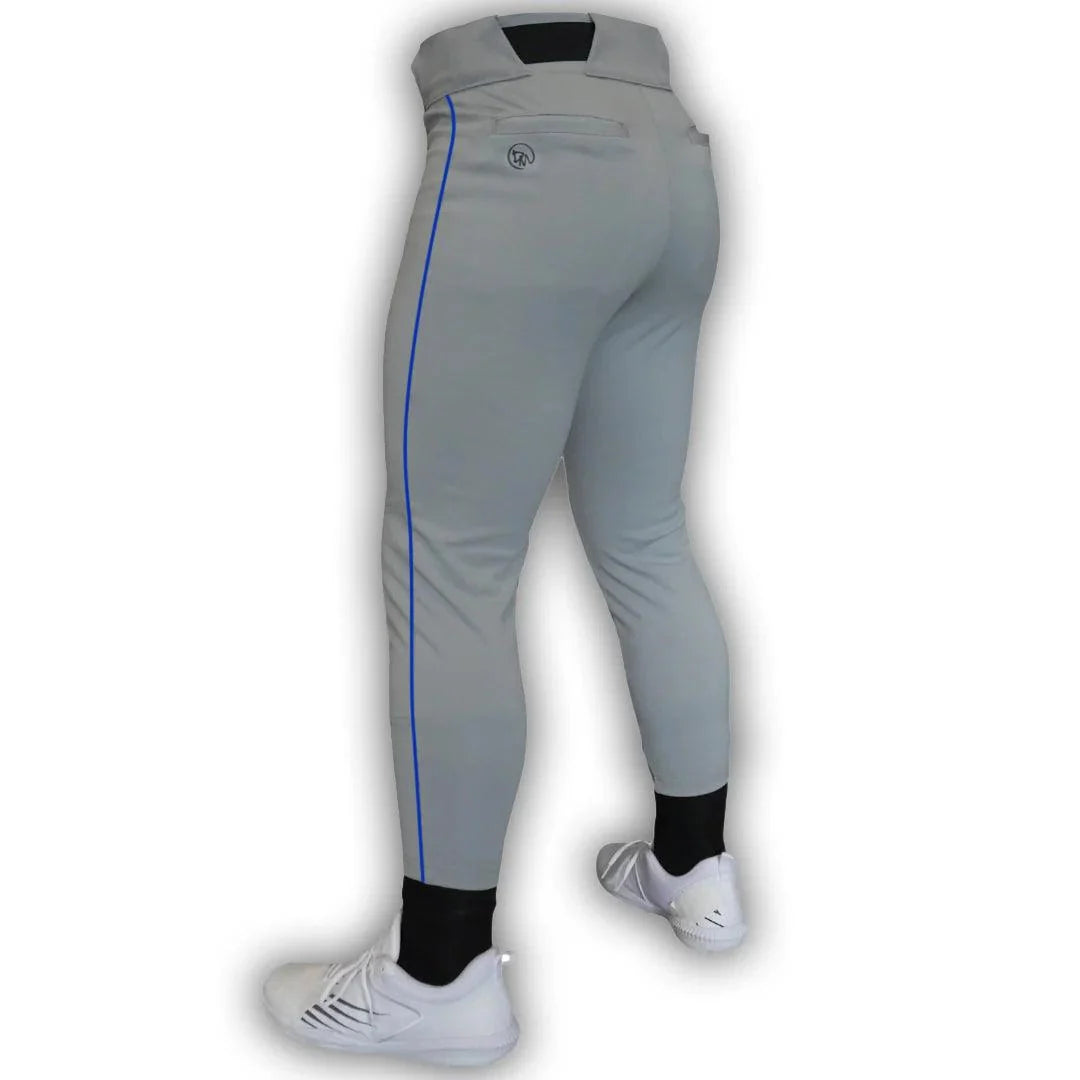 Original Dirty Mids - Piped Collection Baseball Pants (Grey) product image 8, provided for visual reference and product