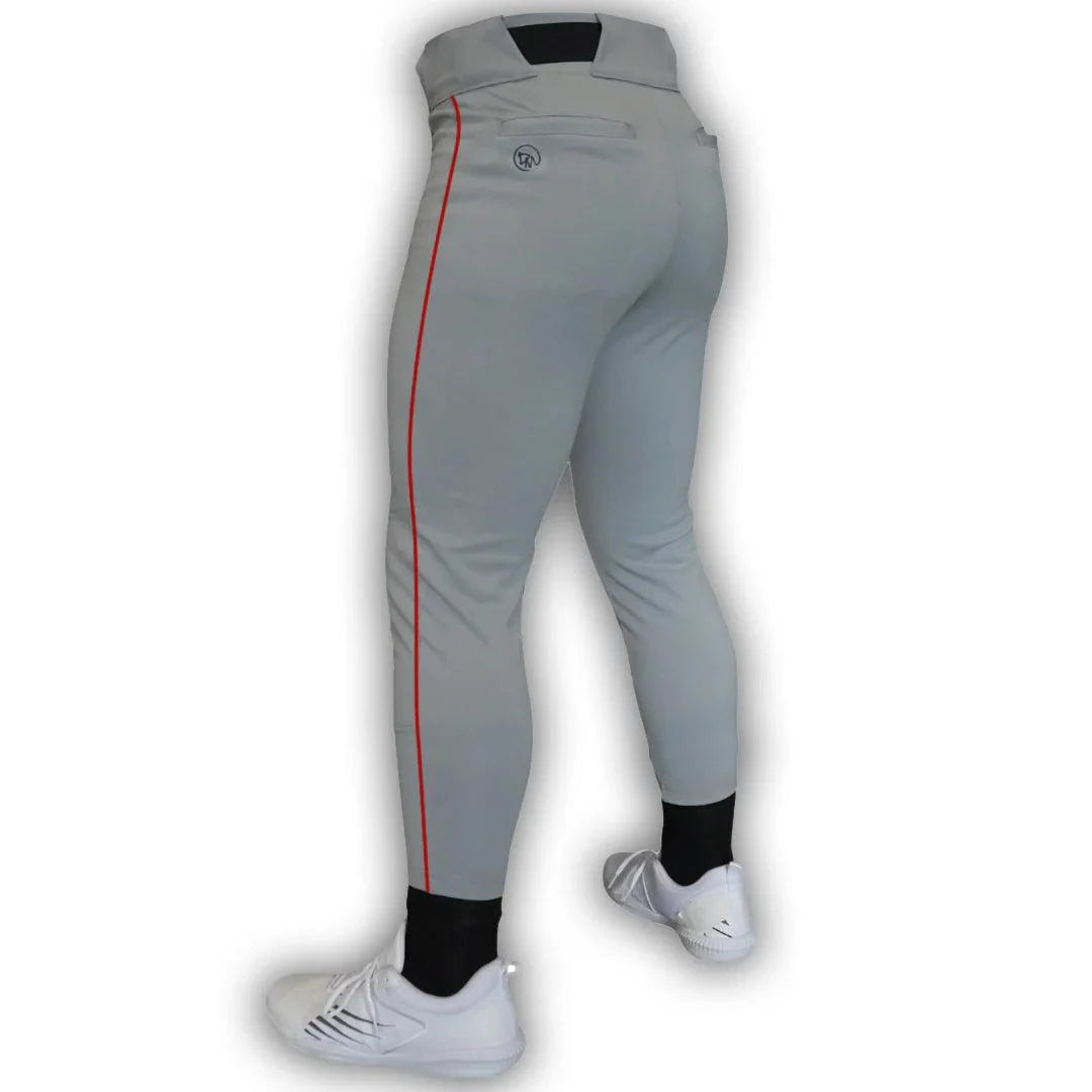 Original Dirty Mids - Piped Collection Baseball Pants (Grey) product image 6, provided for visual reference and product