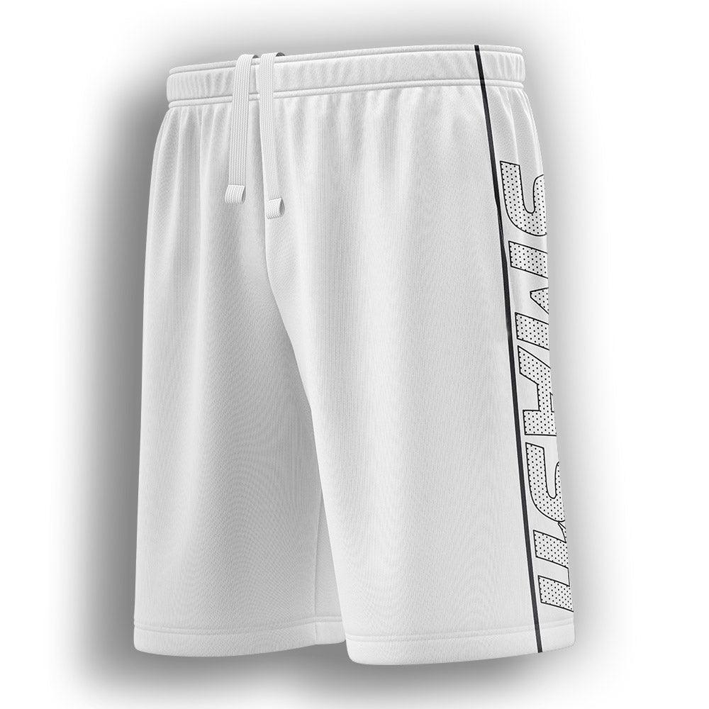 SIS Microfiber Shorts (White/Black) product image 1, provided for visual reference and product detail review