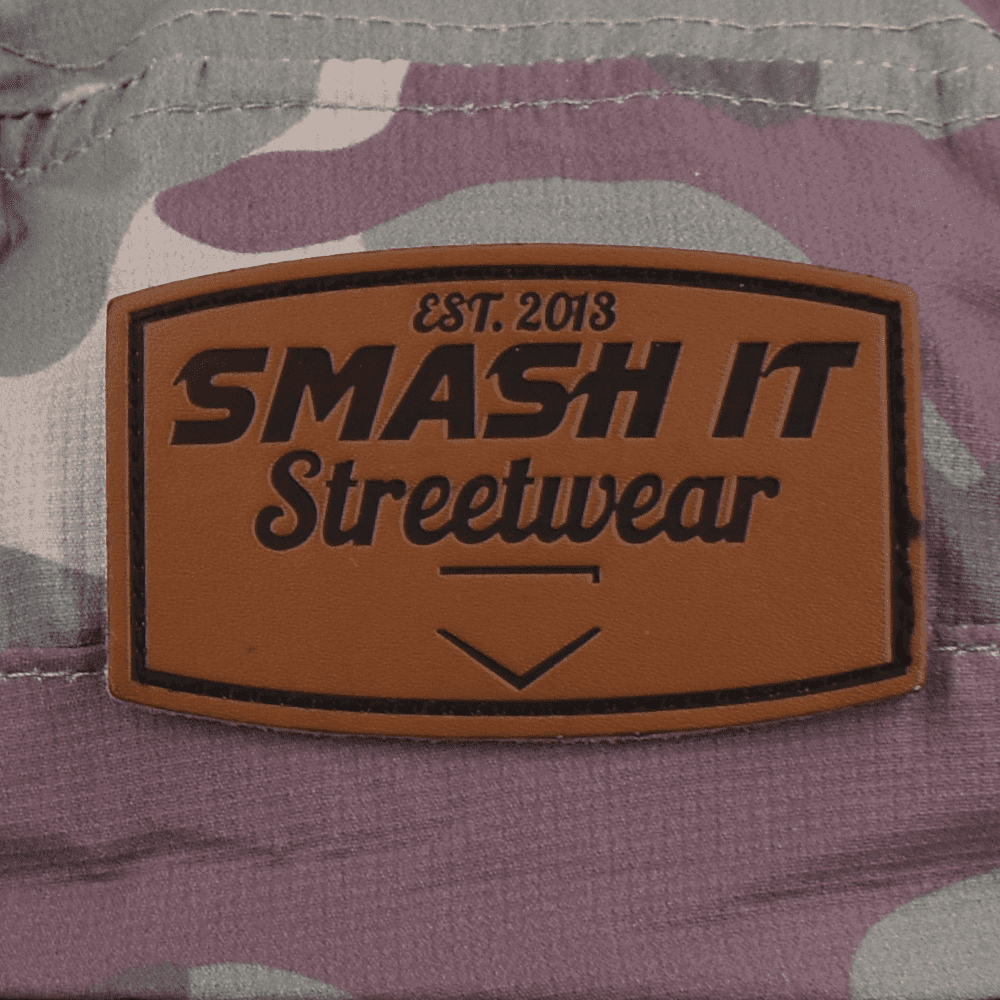 Smash It Sports Bucket Hat Camo with Leather Patch product image 2, provided for visual reference and product detail review