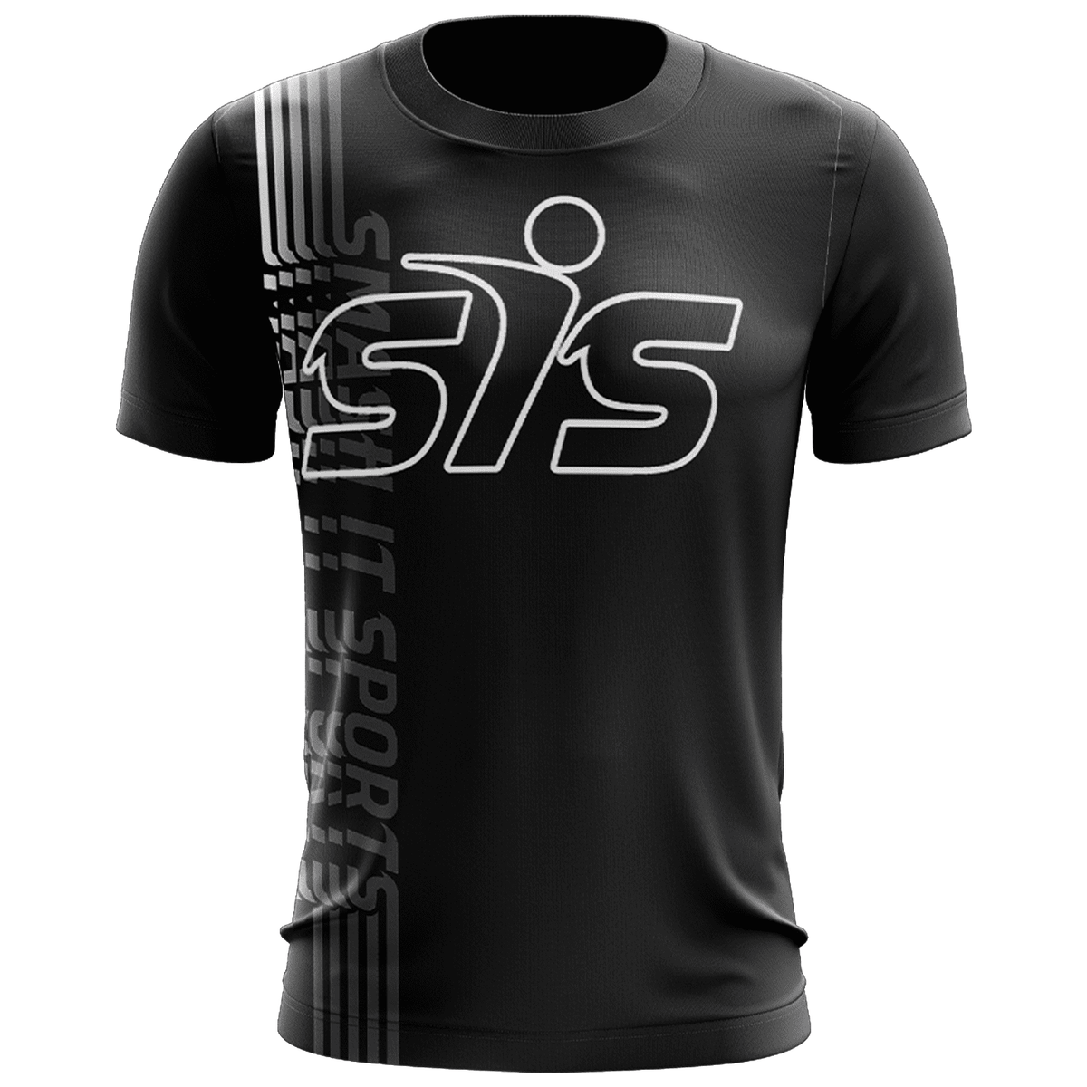 Smash It Sports EVO-Tech Short Sleeve Shirt - Black/White Repeat Logo product image 1, provided for visual reference and