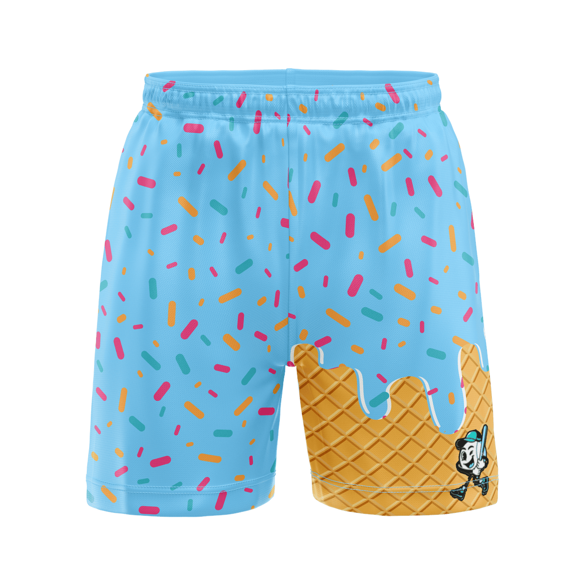 Smash It Sports Mesh Shorts - Ice Cream Drip Blue product image 7, provided for visual reference and product detail review
