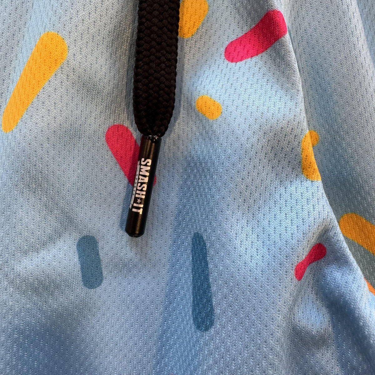 Smash It Sports Mesh Shorts - Ice Cream Drip Blue product image 4, provided for visual reference and product detail review