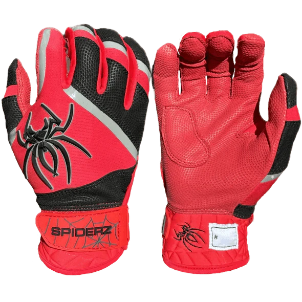 Spiderz Pro Premier Batting Gloves - Red/Black/Graphite product image 1, provided for visual reference and product detail